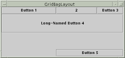 GridBagLayout shown after the user enlarged it.